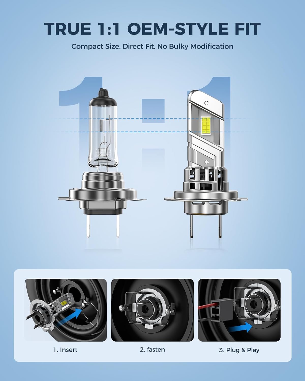 Detalle de Marsauto H7 LED Bulbs 6500K