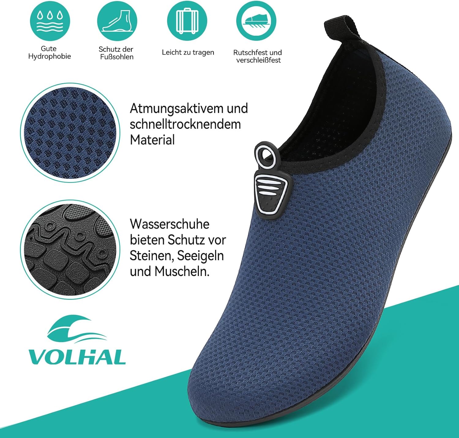 Thumbnail 4 de VOLHAL Badeschuhe & Wasserschuhe für Damen & Herren – schnell trocknend, rutschfest, leicht