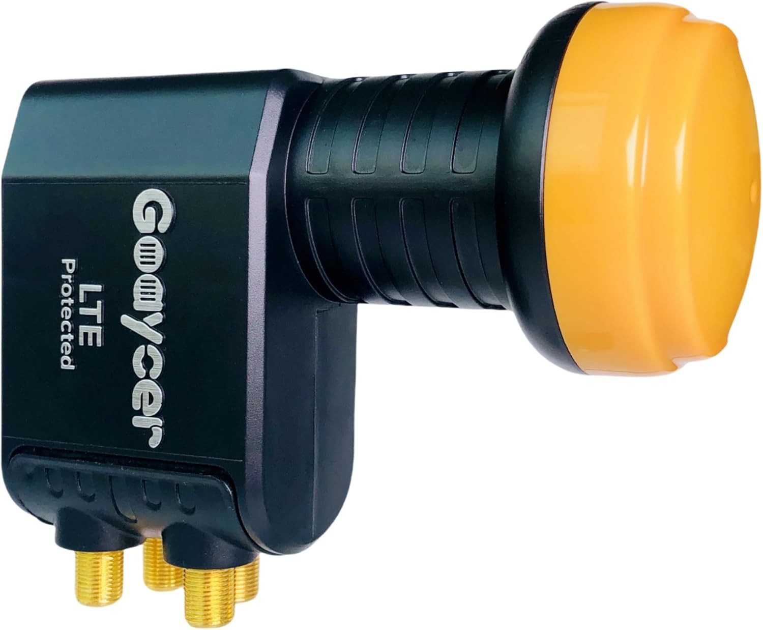 Goaycer Quad LNB 4-fach Digital HD 4K mit LTE-Filter (goldener Stecker, Wetterschutz, 3D)