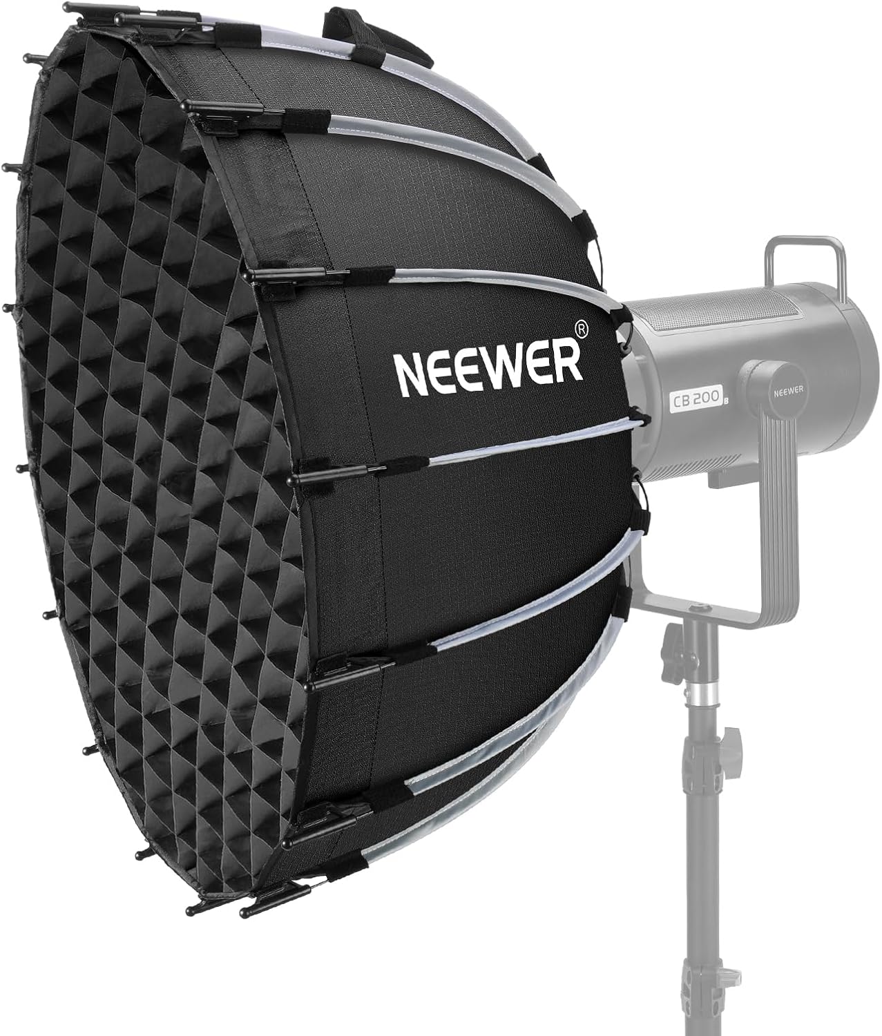 Detalle de NEEWER Parabolic Softbox Kit (23.6in) with Bowens Mount + Diffusion Layers