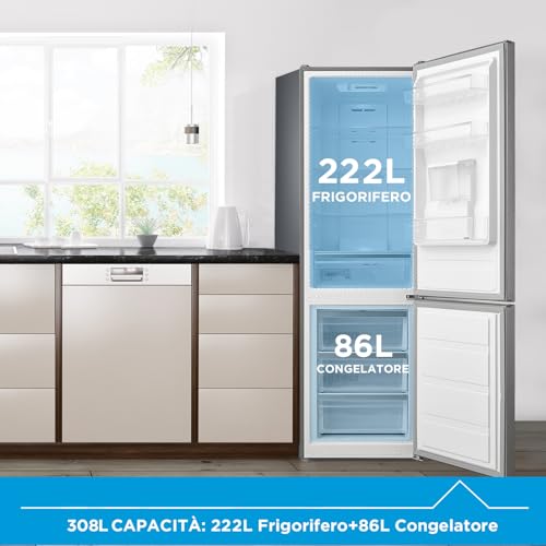 Detalle de Midea MDRB424FGE02IW 310L - Frigorifero Combinato a Libera Installazione, Total No Frost e MultiFlow