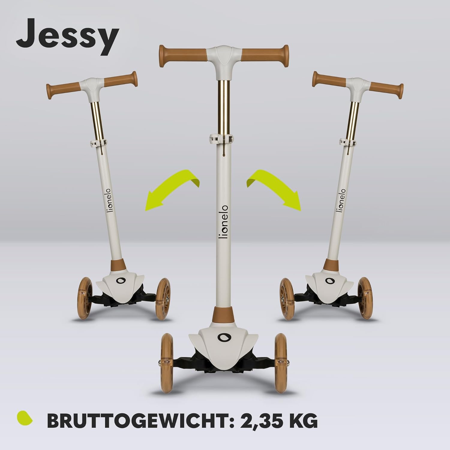 Thumbnail 3 de LIONELO Jessy Premium Dreirad-Kinderroller mit LED-Rädern – verstellbarer Lenker, rutschfeste Plattform, bis 50 kg