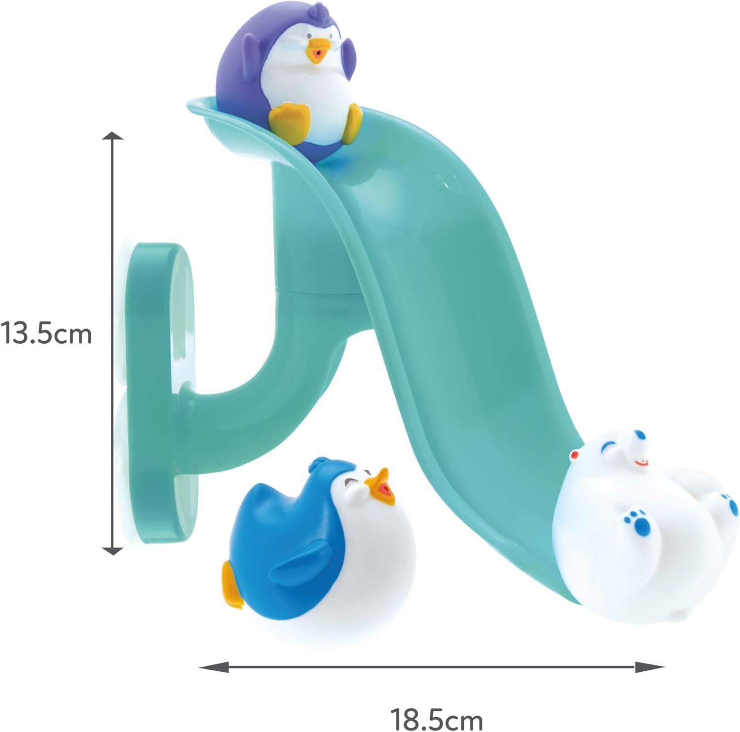 Thumbnail 5 de Nuby Splash ‘N Slide – Jouet de Bain Pingouin pour Bébé, Toboggan et Amis Arctiques à Gicler (18 Mois et +)