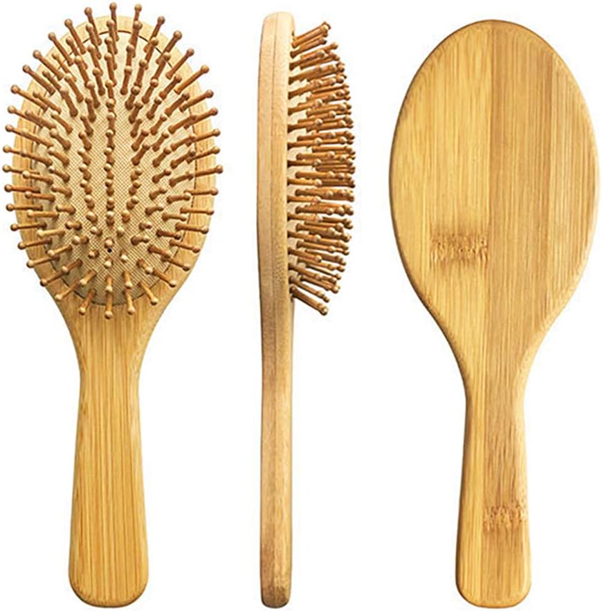 Thumbnail 6 de Spazzola per capelli in bambù naturale con effetto massaggio e antistatica