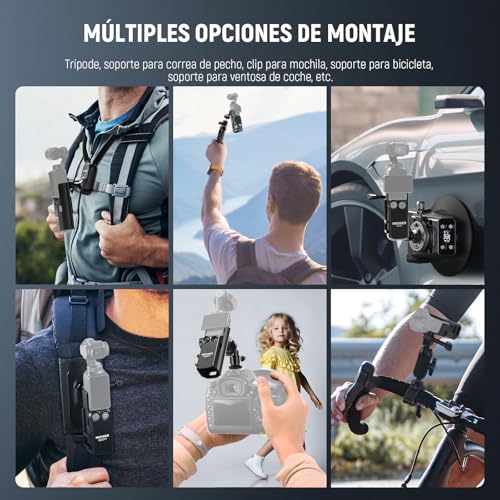 Detalle 2 de NEEWER AC017 Adaptador para Osmo Pocket 3, clamp y zapata