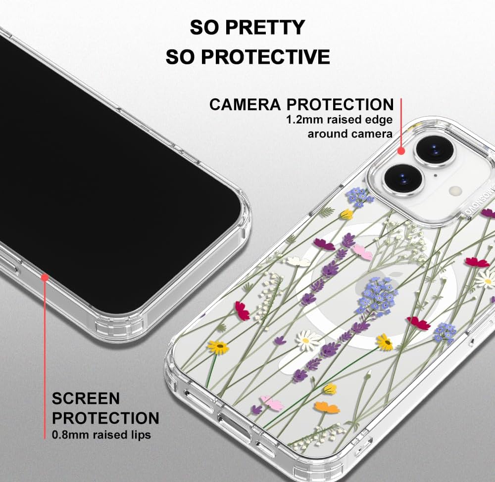 Thumbnail 3 de MOSNOVO for iPhone 17 Clear Case with MagSafe, Camera Control & Floral Garden Design