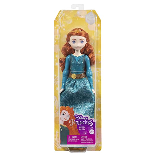 Detalle de Mattel Disney Princess Mérida (Brave) – Muñeca de moda articulada con accesorios y pelo largo