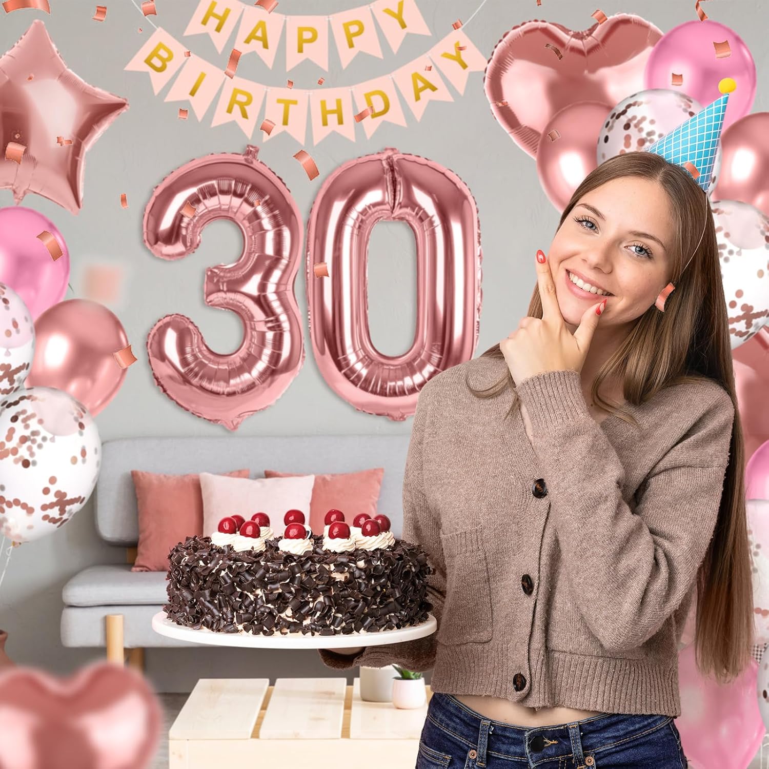 Thumbnail 4 de MIEWAA déco ballons anniversaire 30 ans
