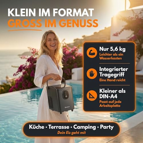 Detalle de Sommertal EM12S Eiswürfelmaschine – 12 kg/24 h, selbstreinigen & leise