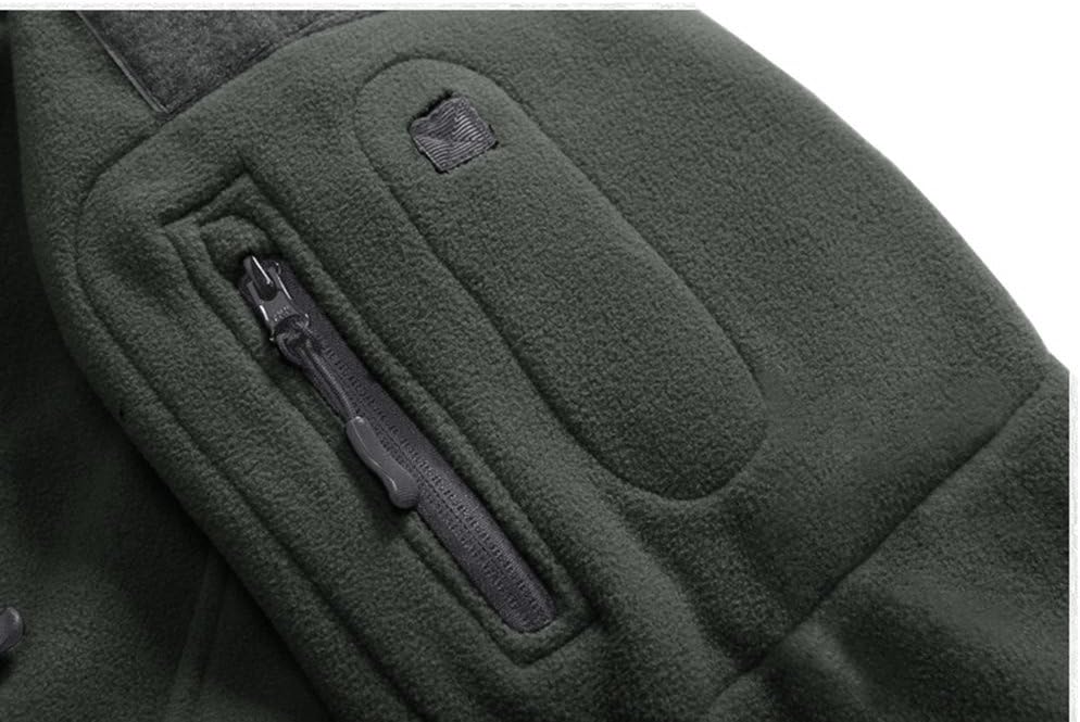 Detalle de TACVASEN EZ-P9XR-B63Y Men’s Full-Zip Fleece Jacket, Hooded and Windproof