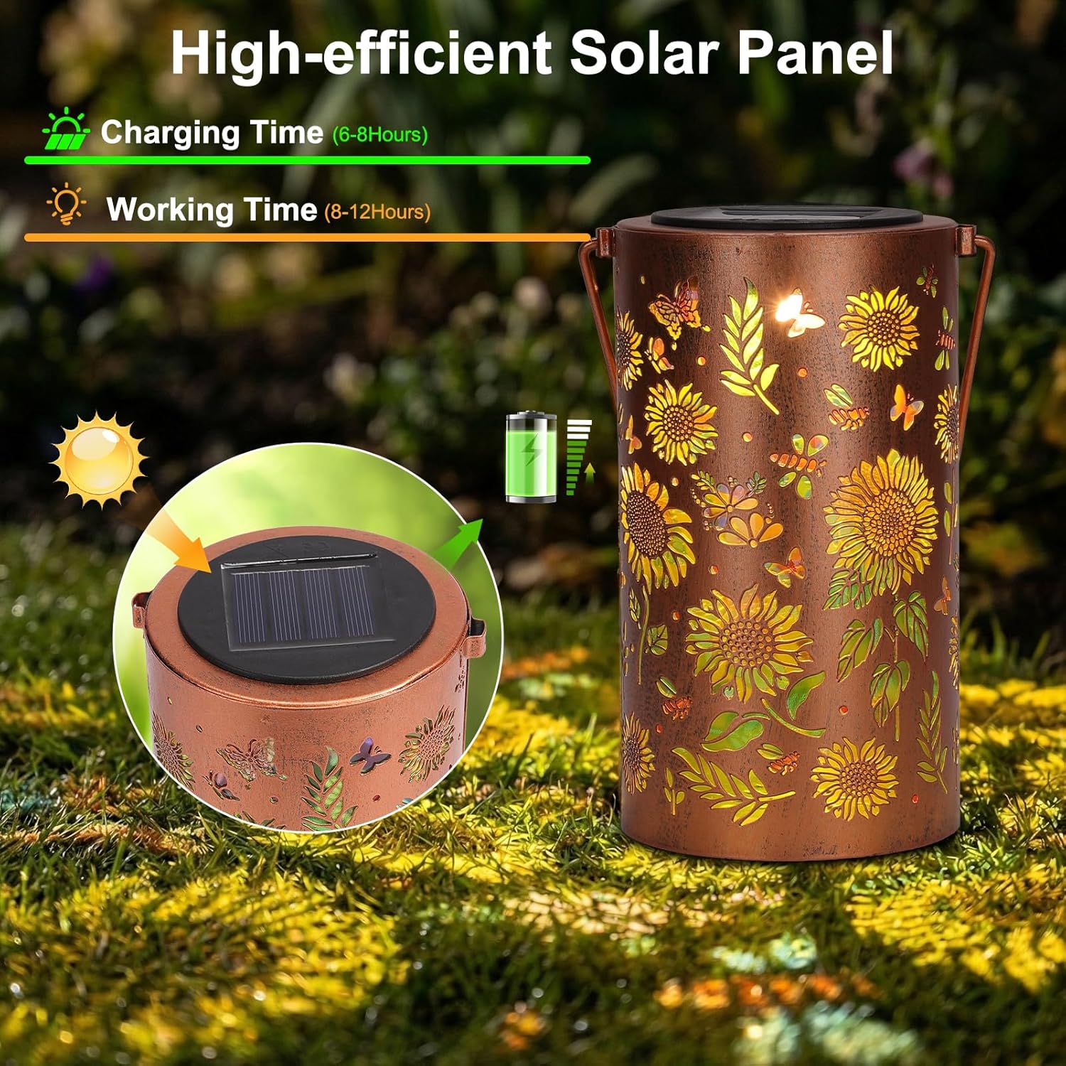 Thumbnail 1 de Sunflower Solar Lantern Outdoor Waterproof – Durable ZKLiLi Garden Light