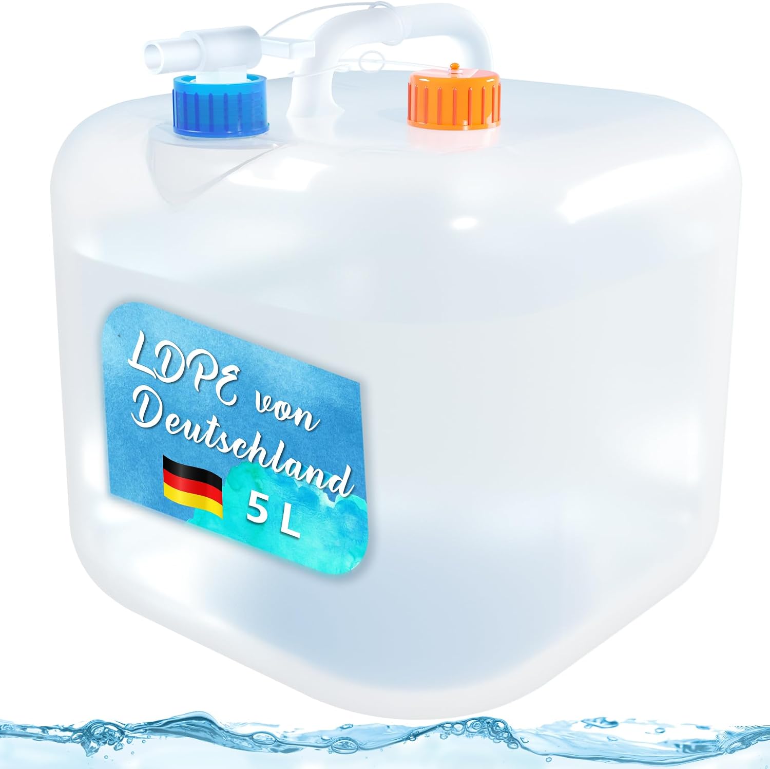 Detalle de Reinalin Wasserkanister Faltbar – kompakt packbar, lebensmittelecht und tropffest