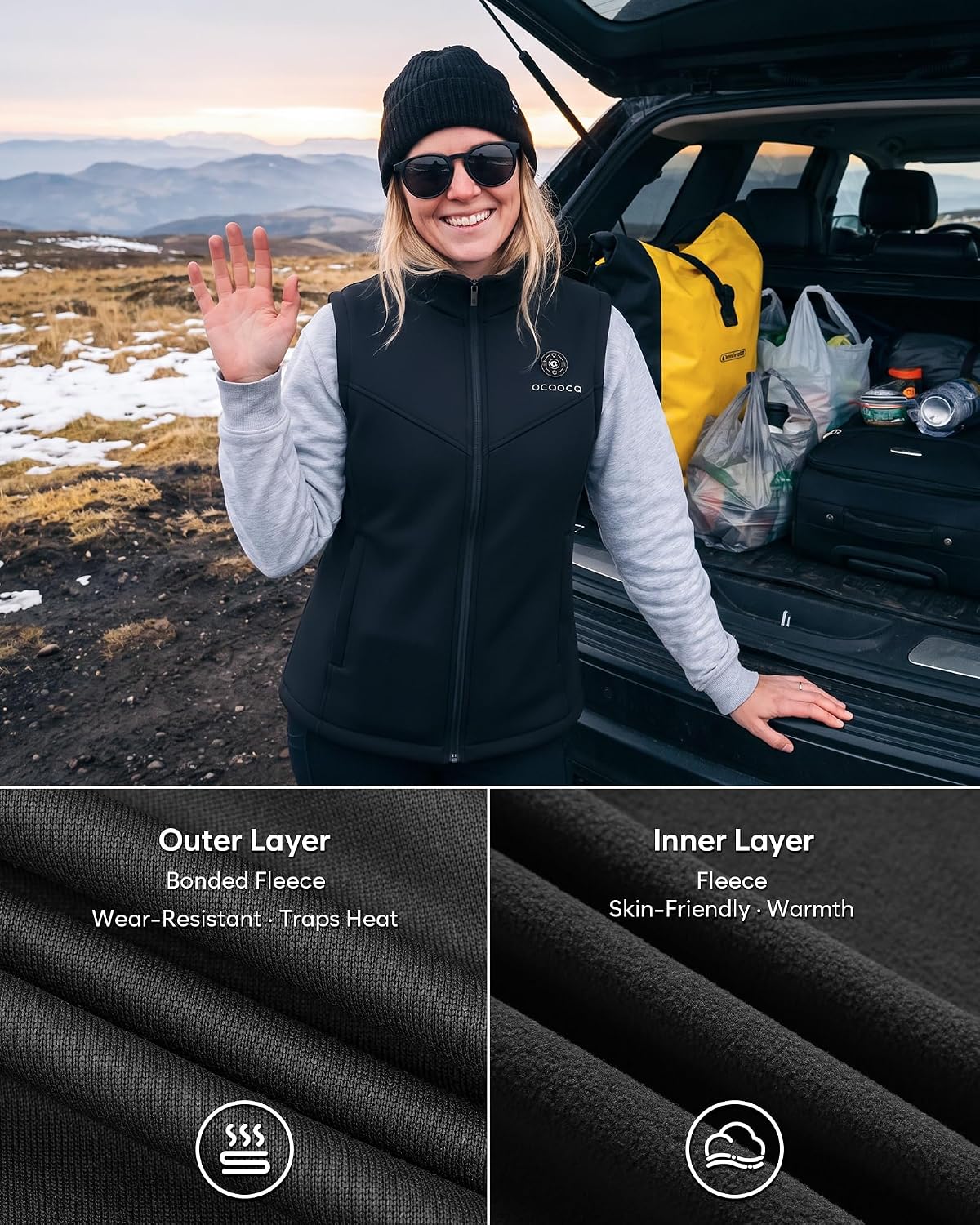 Thumbnail 6 de OCQOCQ Heated Fleece Vest, 16000mAh Battery