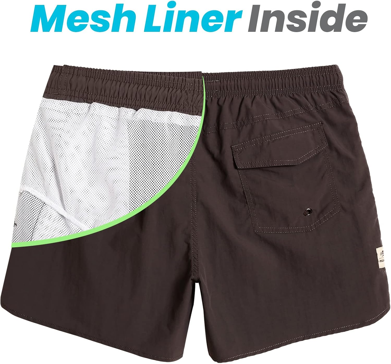 Detalle de maamgic Men's Swim Trunks 5" Quick Dry with Mesh Lining