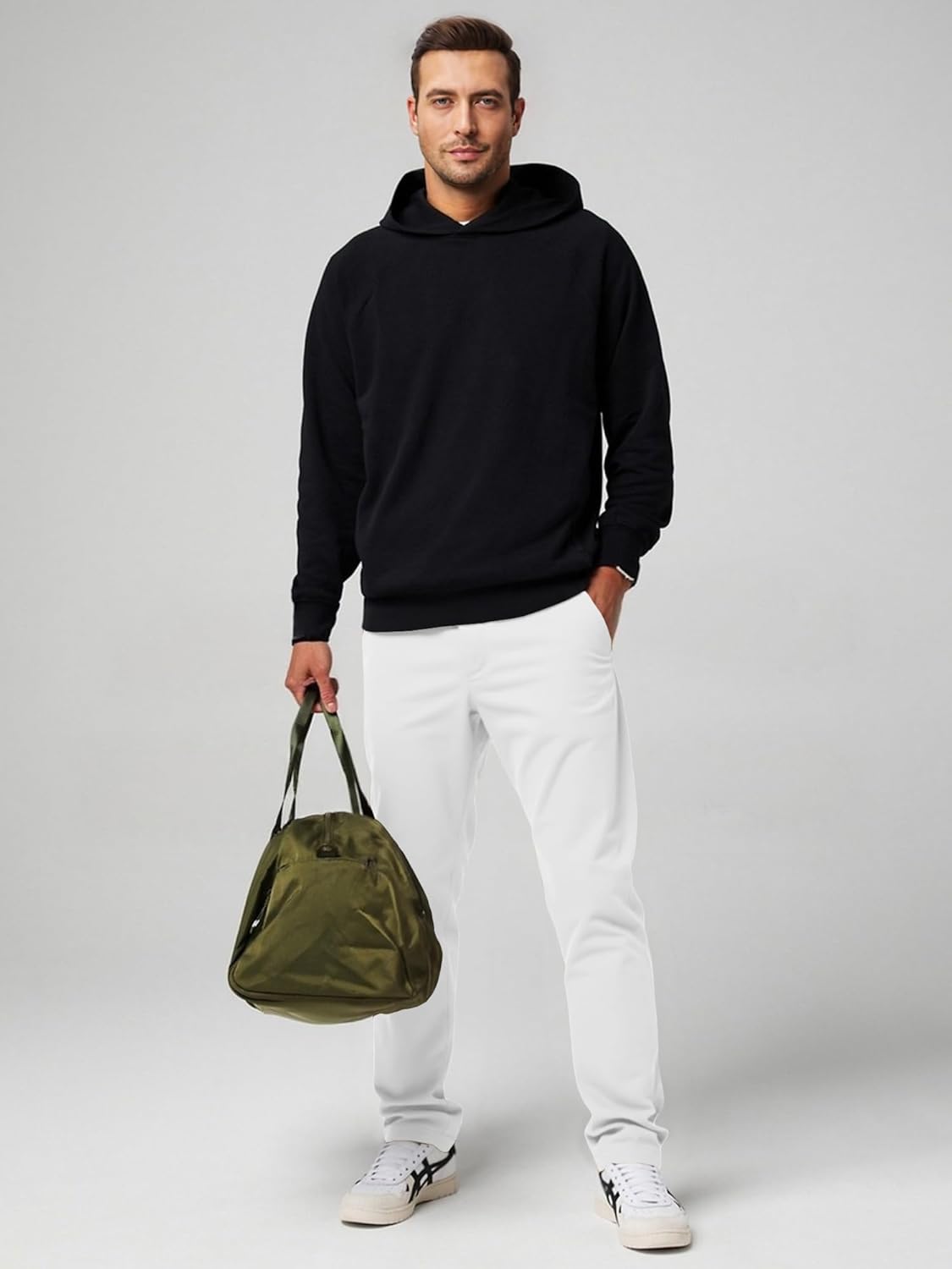 Thumbnail 2 de JMIERR Men's Chino Pants: Casual Elastic Waist, Tapered Fit for Everyday Comfort