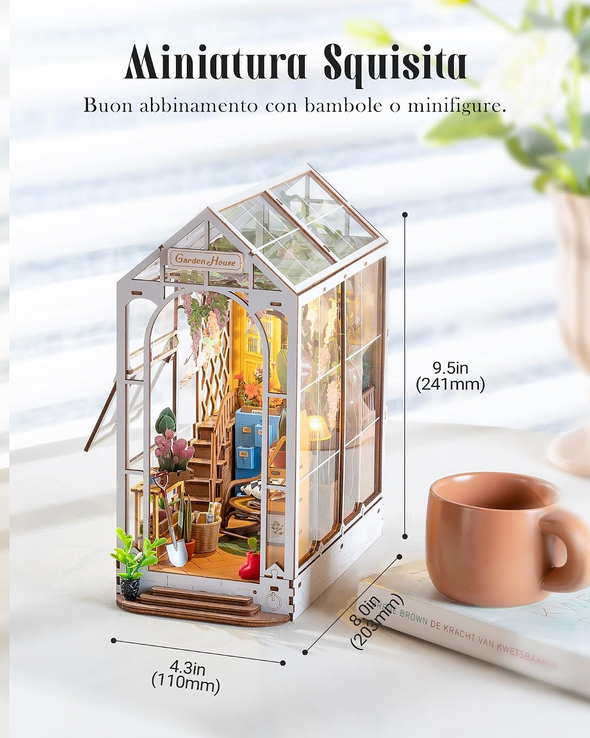 Thumbnail 2 de ROWOOD Book Nook Kit Serra: Puzzle 3D in Legno per Adulti da Costruire, Bookend e Decorazione fai-da-te