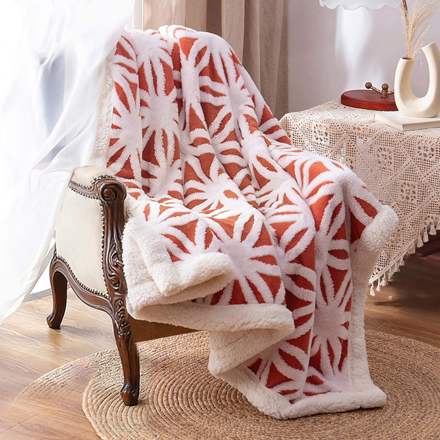 Thumbnail 6 de LOMAO Sherpa Fleece Blanket 51x63 inch