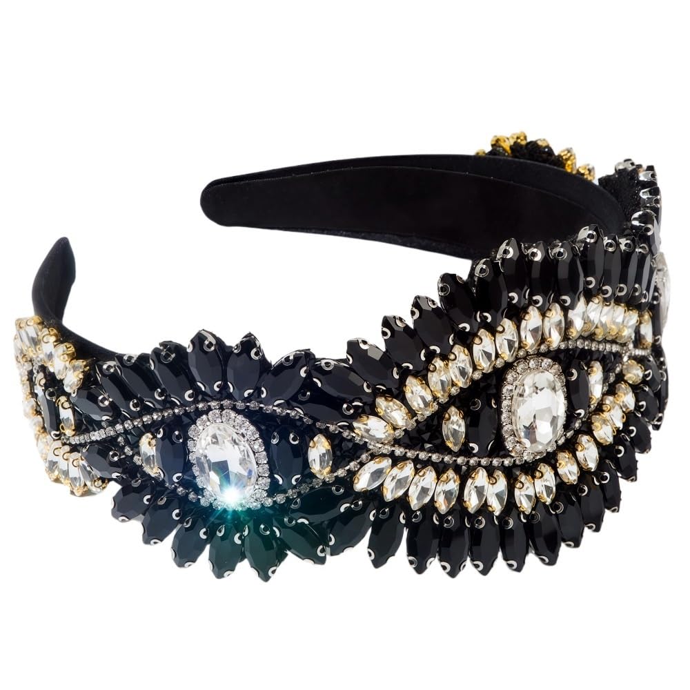 Detalle de XSKL Crystal Beaded Headband Black