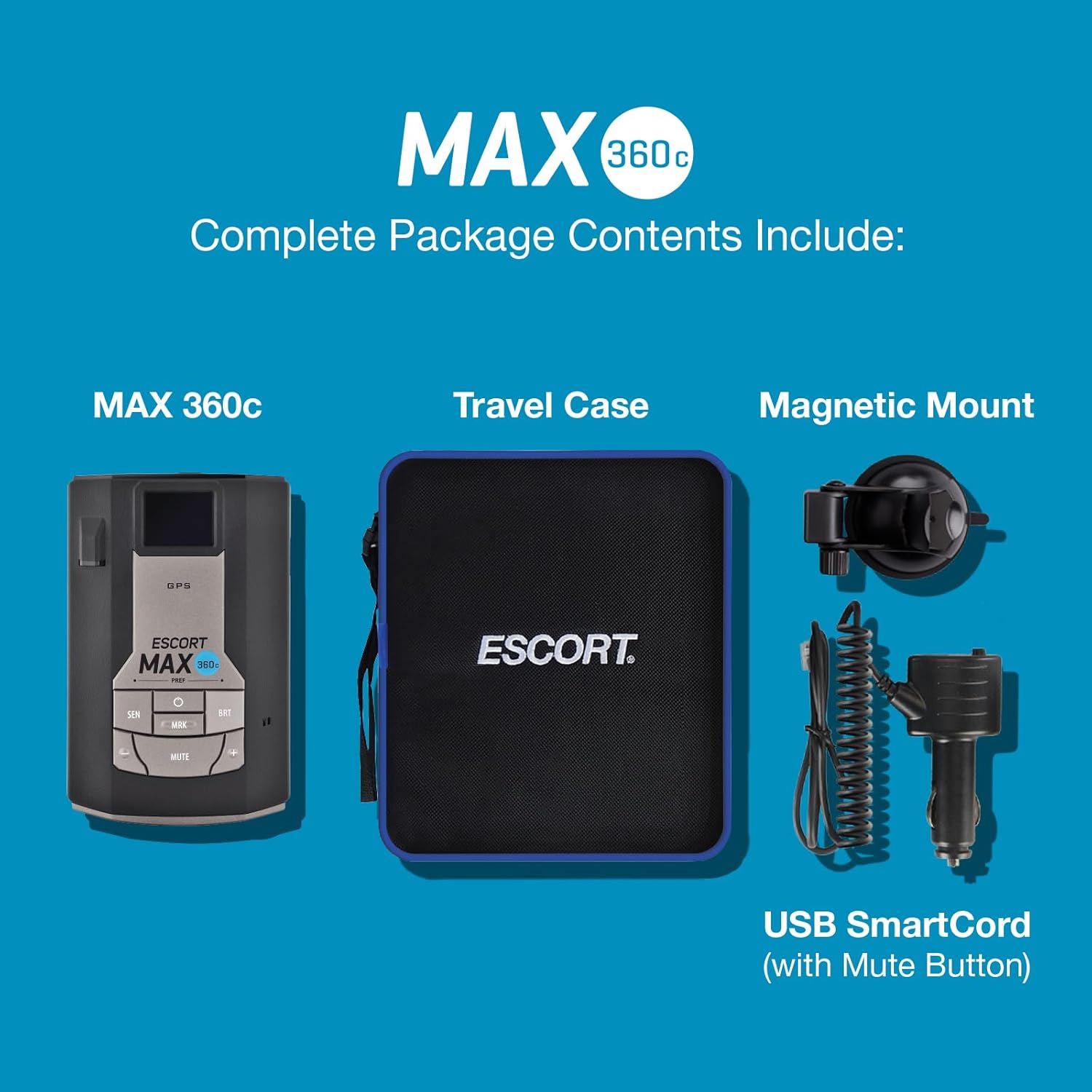 Detalle 2 de Escort MAX 360c Laser Radar Detector with WiFi, 360° Protection and CarPlay/Android Auto