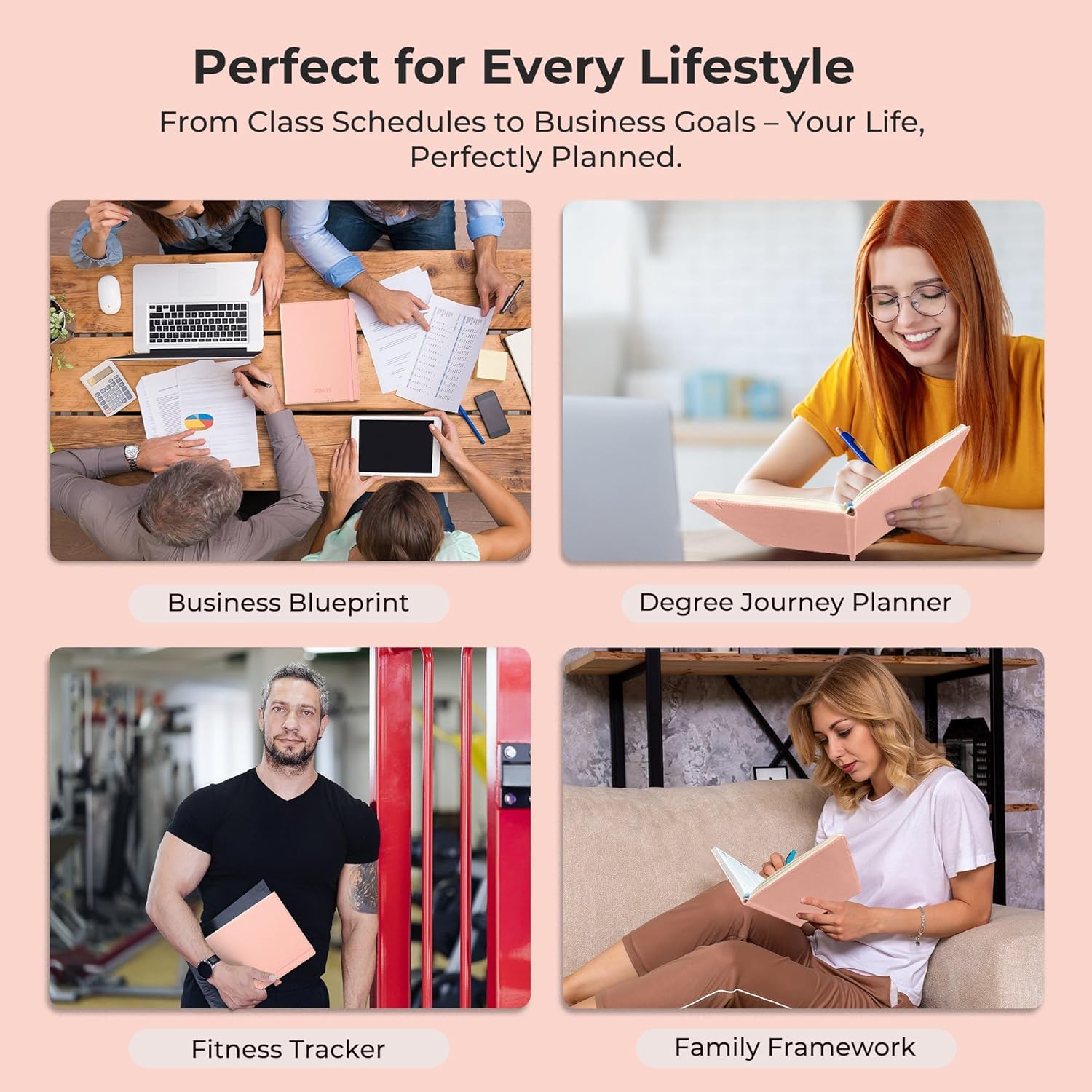 Thumbnail 6 de IN-LUXPRO Academic Diary 2026-2027: A5 Week to View (Pink PU Leather)