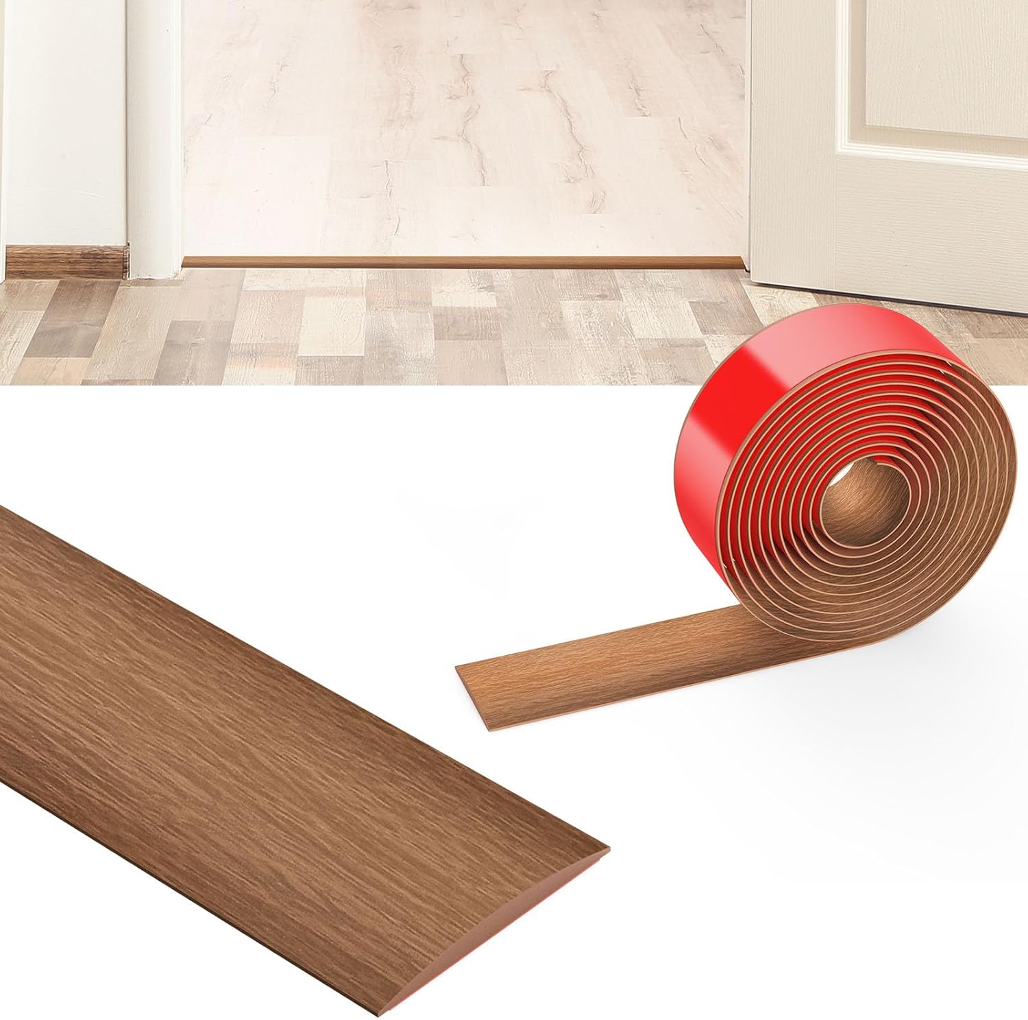 Flintronic 3M PVC Laminate Flooring Threshold Strip (Self Adhesive, Cut to Size)