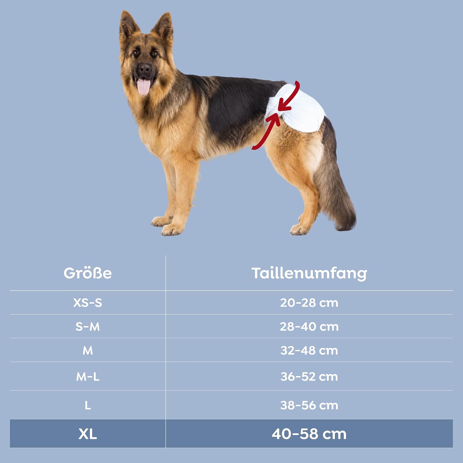 Thumbnail 2 de TRIXIE Hundewindeln für Hündinnen Gr. XL – 12 St., Bauchumfang 40–58 cm