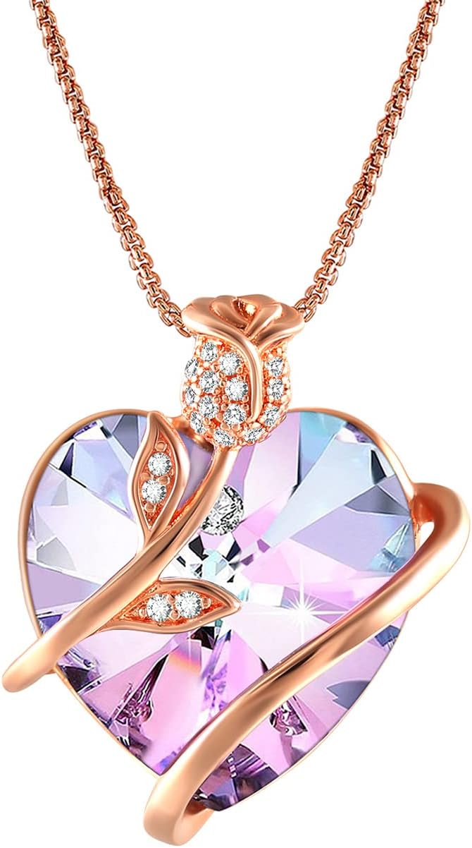 Thumbnail 6 de Angelady Collier Coeur Améthyste 18+2 cm