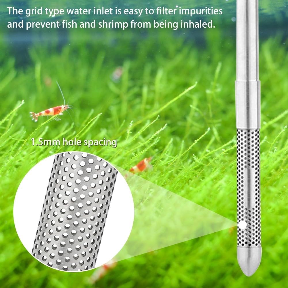 Detalle de MiOYOOW 304 Stainless Steel Lily Pipe – Inflow & Outflow Pipe for 12/16mm Aquariums