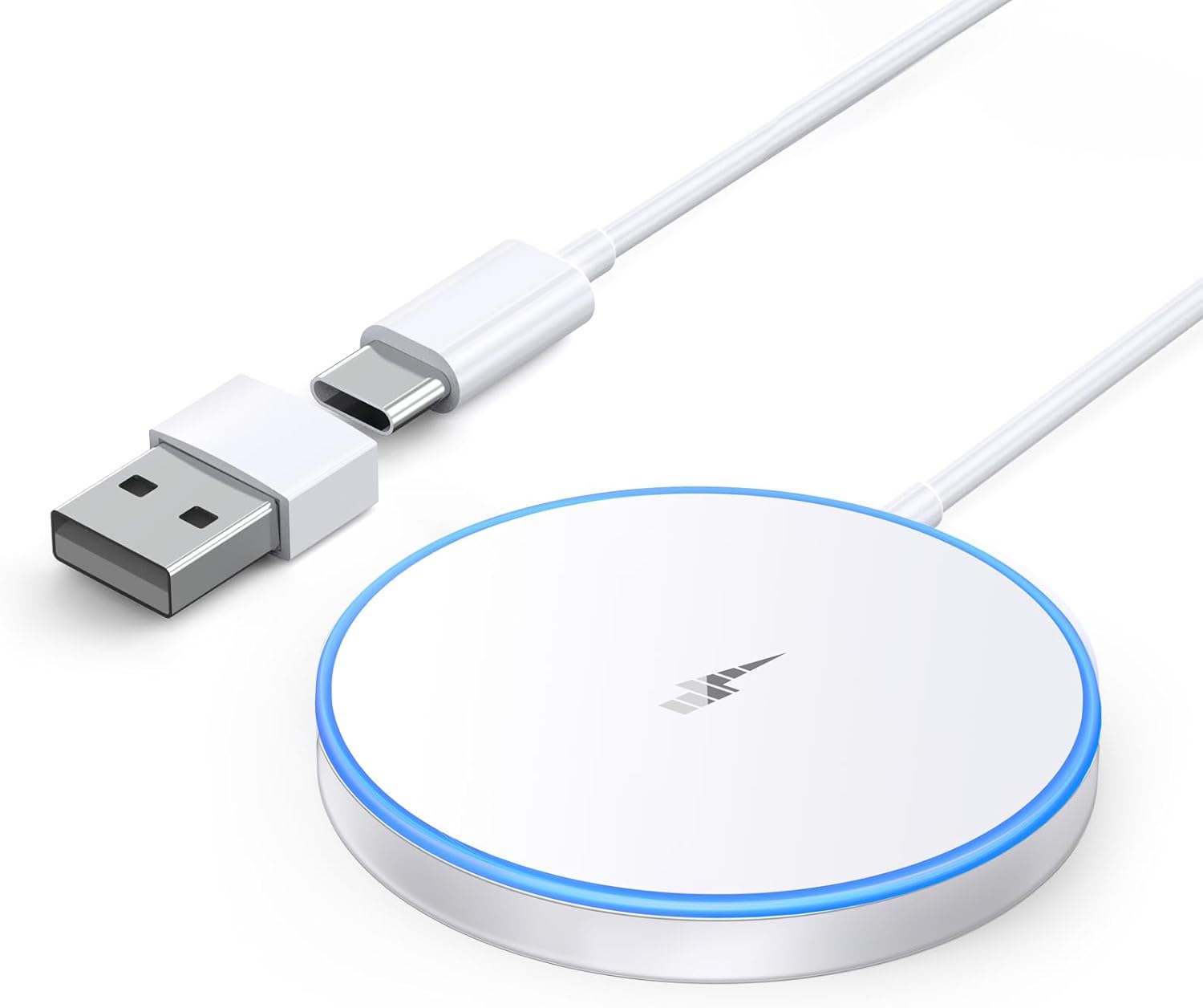 Thumbnail 3 de Chargeur Induction Phone 15W Mag-Safe Fil avec LED et double prise – pour iPhone 12 à 17 et AirPods