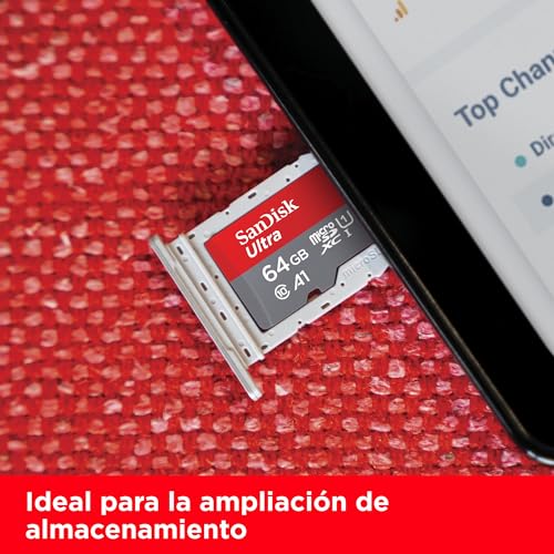Detalle de SanDisk 64GB Ultra microSDXC A1 UHS-I– velocidad y versatilidad para móvil y tablet