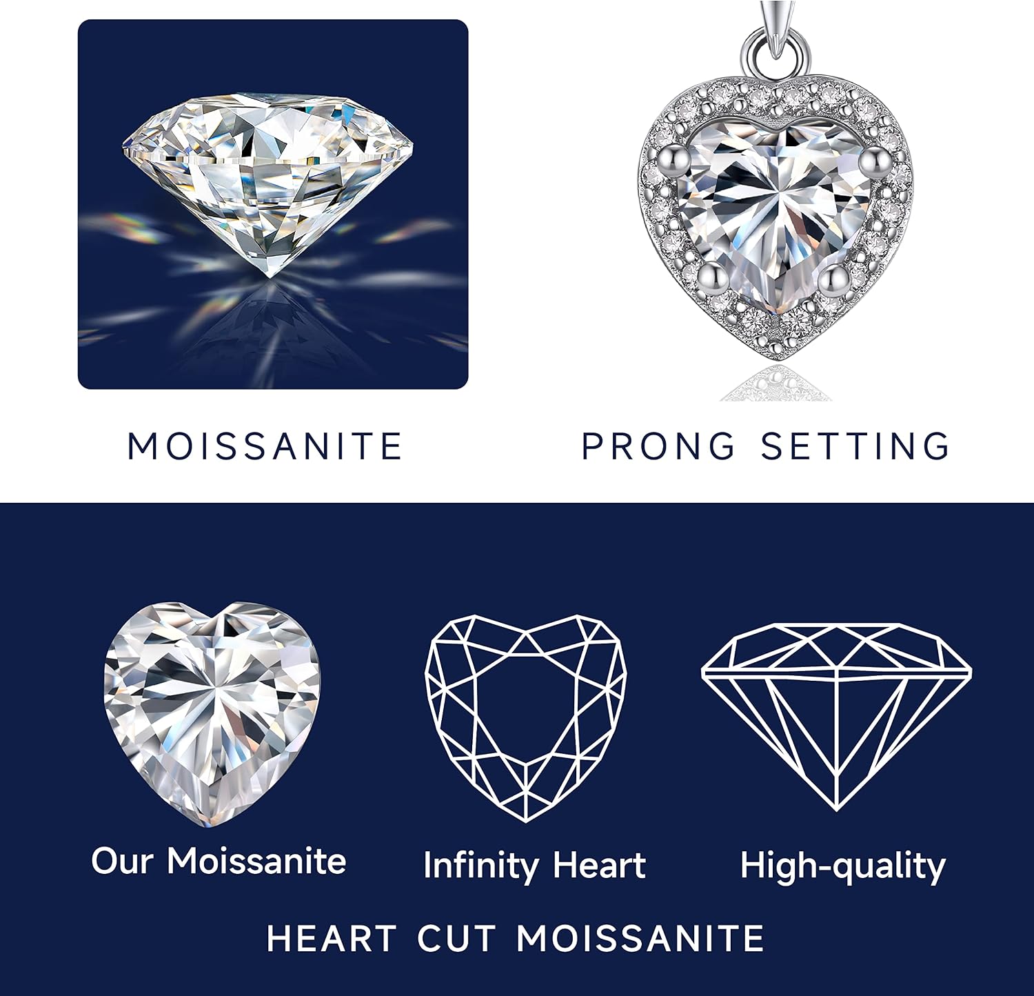Detalle de MomentWish Collana Donna Cuore 1 carato