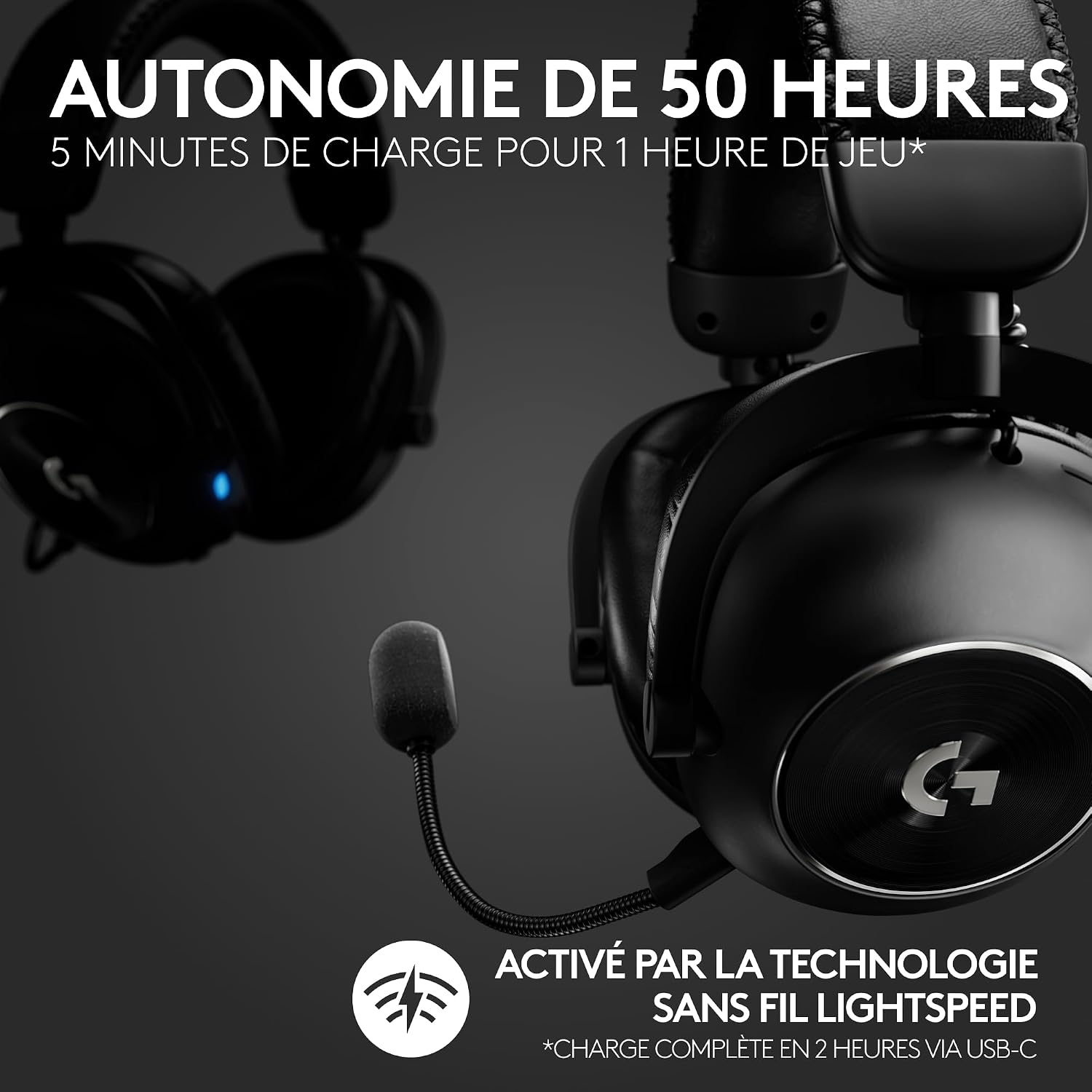 Detalle 1 de Logitech G PRO X 2 LIGHTSPEED Casque 50 mm