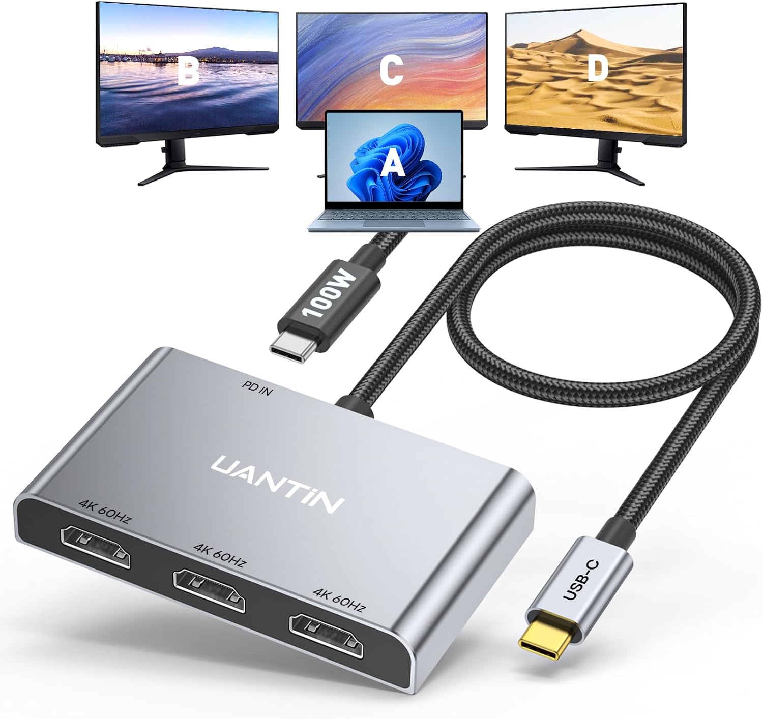 Detalle de UANTIN USB C to HDMI Adapter 4K@60Hz