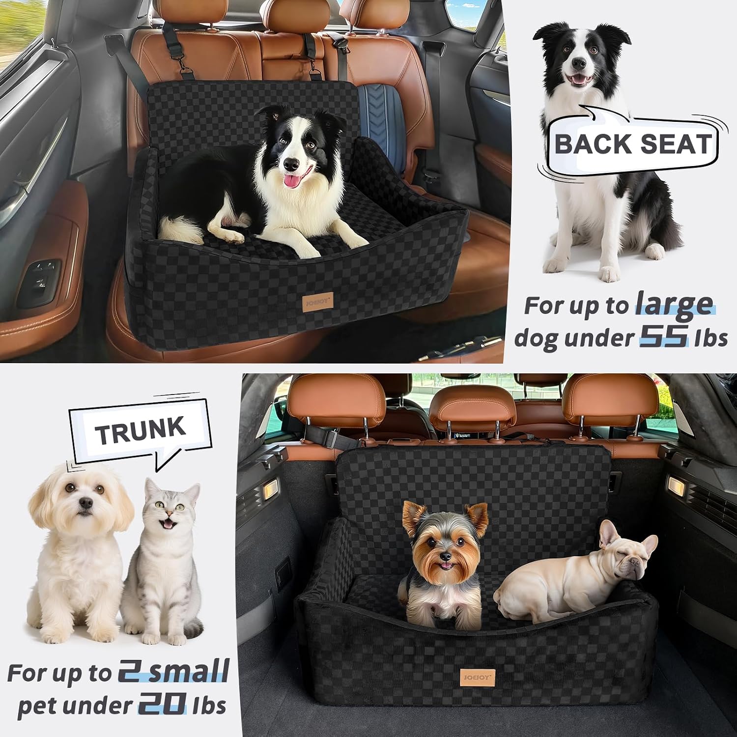 Thumbnail 6 de JOEJOY Large Dog Car Seat: Memory Foam Booster for Medium to Large Dogs