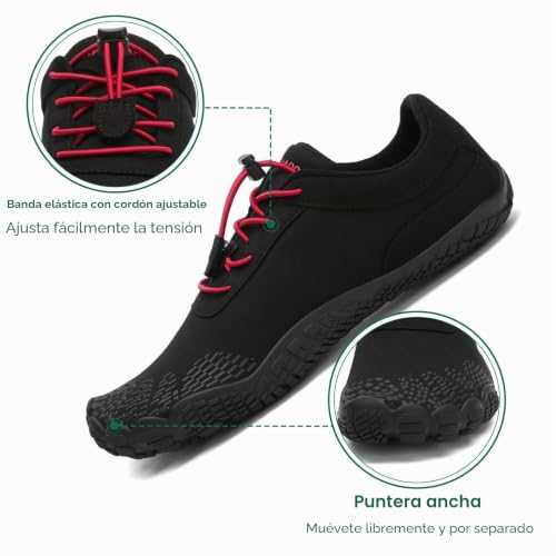 Detalle 2 de SAGUARO Barefoot: Zapatillas Minimalistas con suela antideslizante y puntera amplia