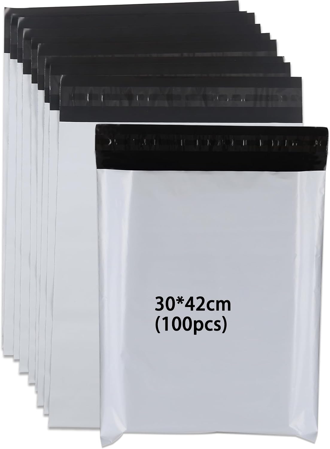 Newlng Lot de 100 enveloppes d'expédition en plastique – 300 x 420 mm, opaques et indéchirables