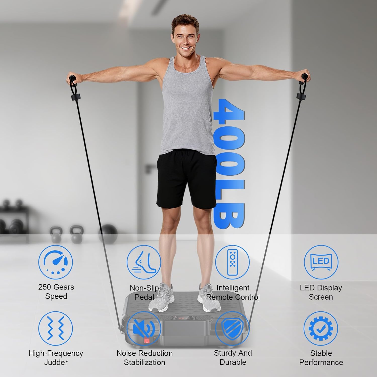 Detalle de Trekora Vibration Plate 330 lb Capacity