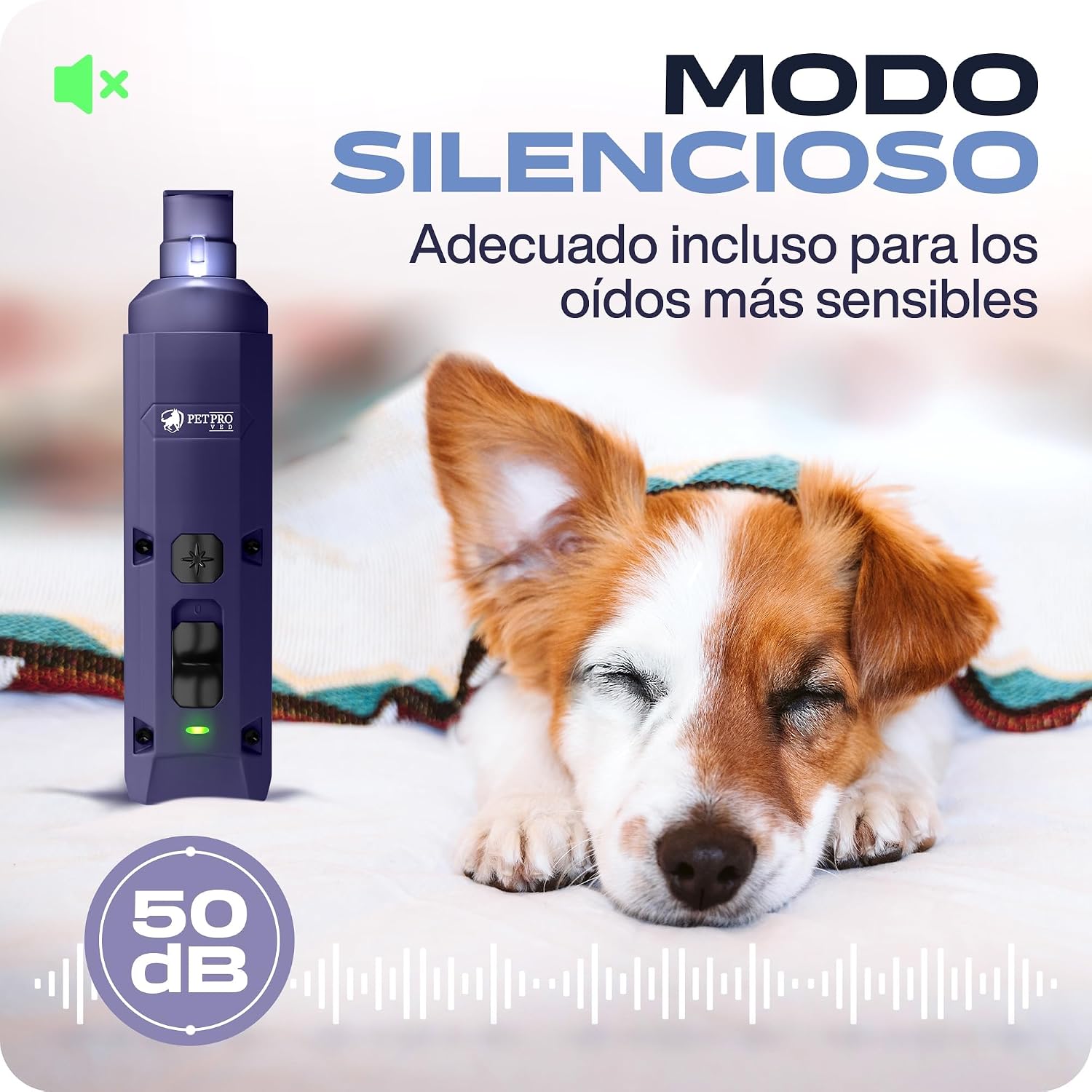 Thumbnail 6 de PETPROVED Lima Uñas Eléctrico para Mascotas: Cortauñas con 2 velocidades, 3 puertos y cabeza de diamante