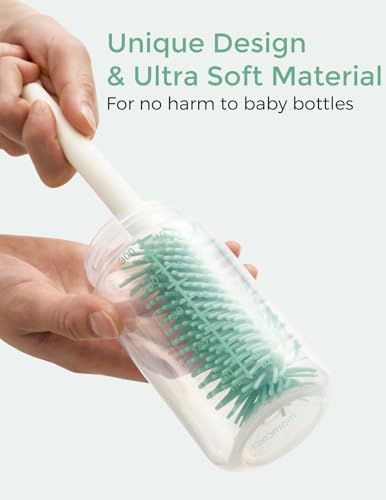 Thumbnail 4 de Momcozy 7-in-1 Babyflaschenbürsten-Set – komplettes Reinigungsset mit Silikonbürste, Strohhalbürste, Seifenspender und Trockengestell