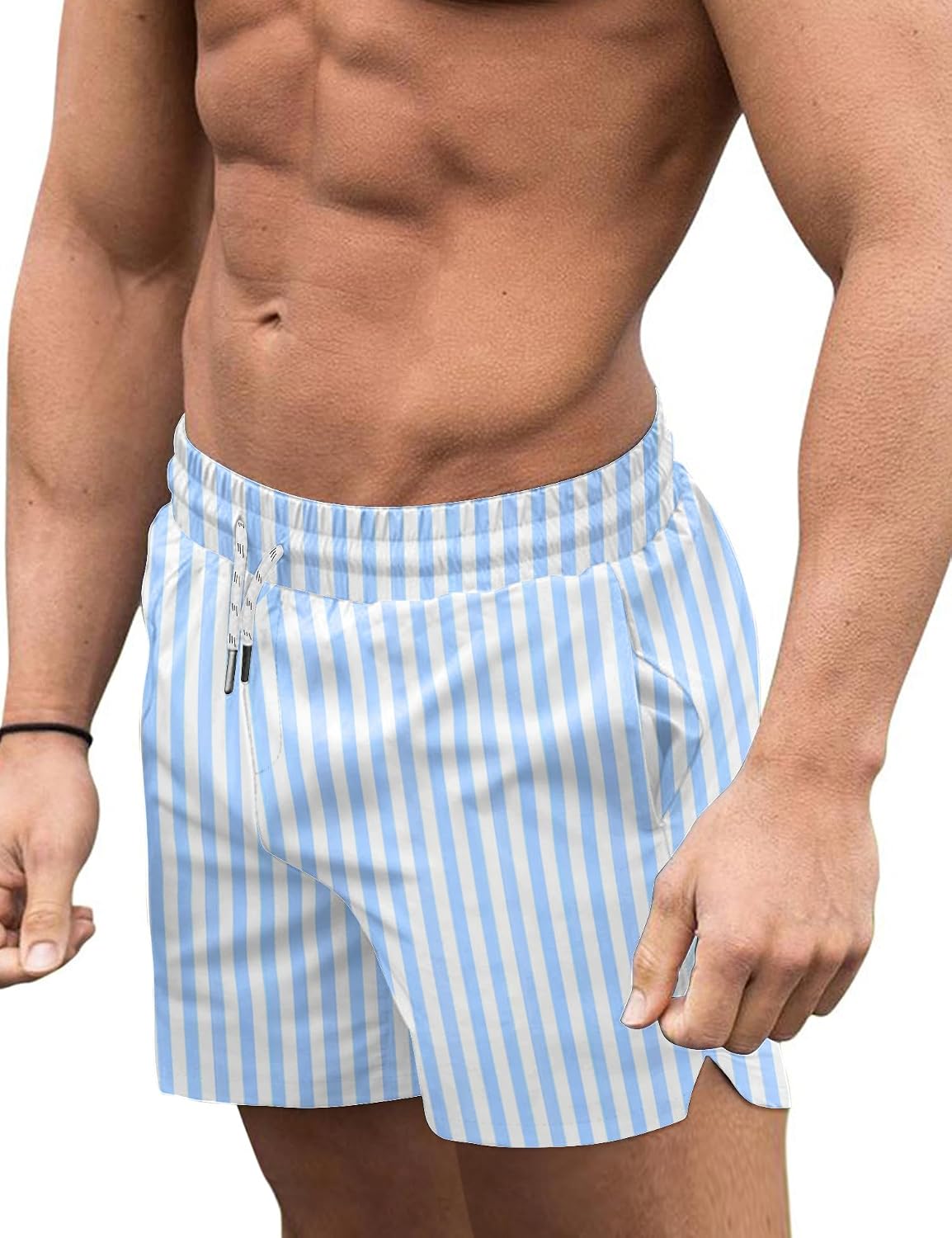 Detalle de COOFANDY Men's Quick-Dry Swim Trunks – Board Shorts for Beach & Pool