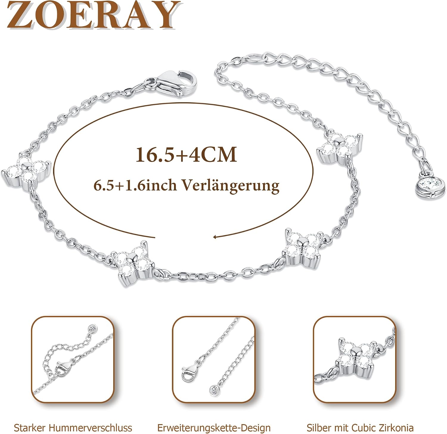 Thumbnail 5 de ZOERAY Armband Damen Gold Silber 18k