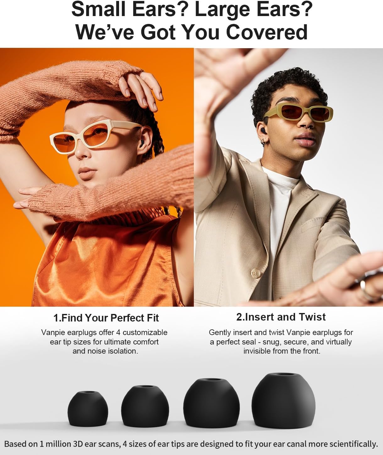 Thumbnail 3 de #1 2026 VANPIE Sleep Ear Plugs (37dB) in Hypoallergenic Silicone – for Snoring, Side Sleepers & Noise Reduction