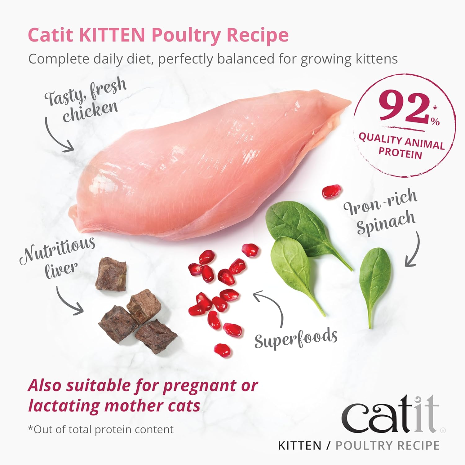 Detalle 2 de Catit Recipes Kitten 400g 🐱
