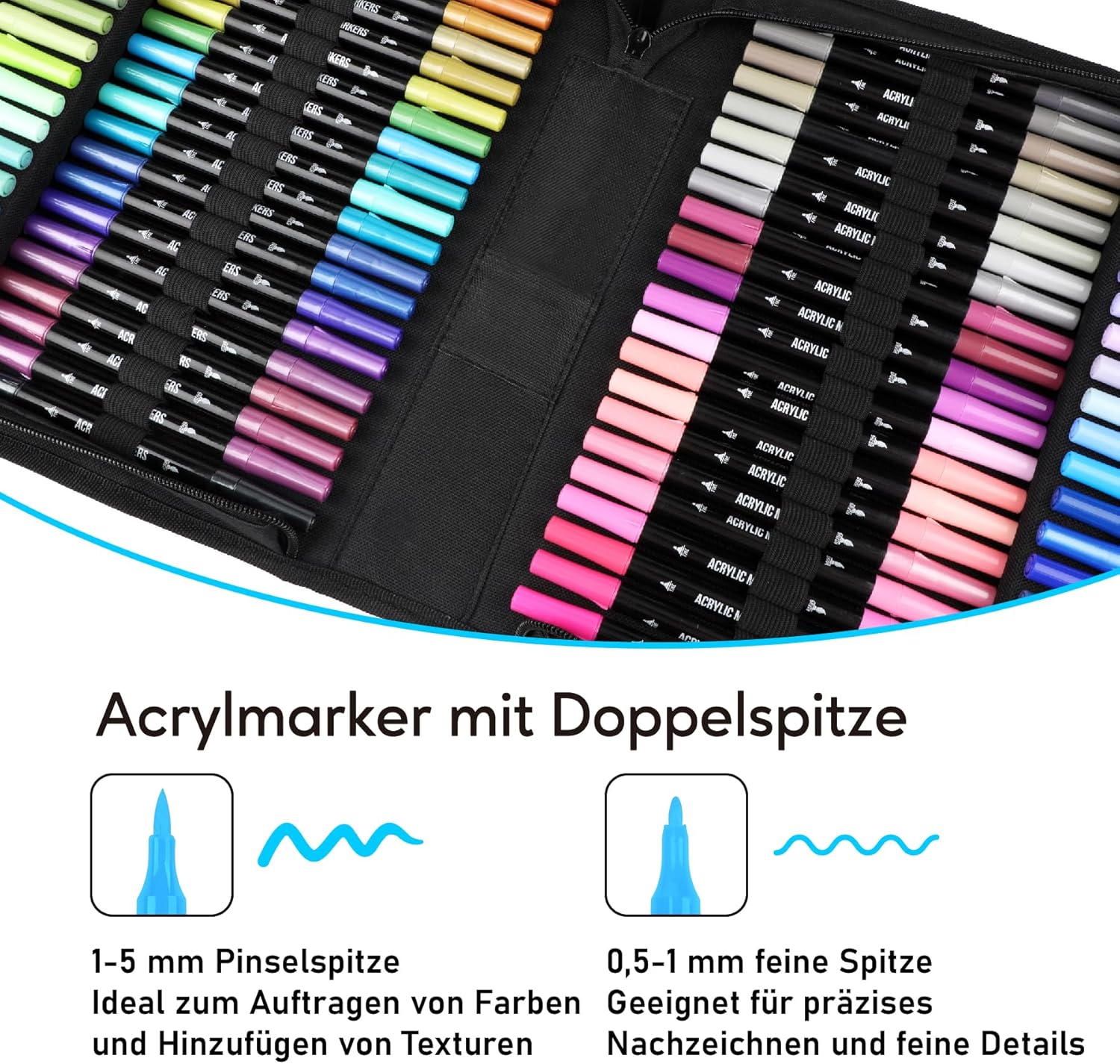 Thumbnail 1 de Pamaker 120 Farben Acrylstifte Set 🎨