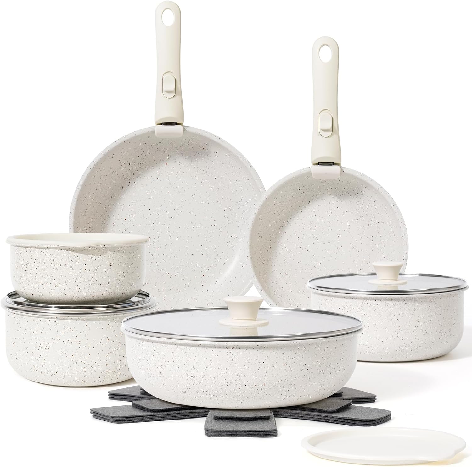 Detalle de SODAY 15-Pc Nonstick Pots Pans Set ⚙