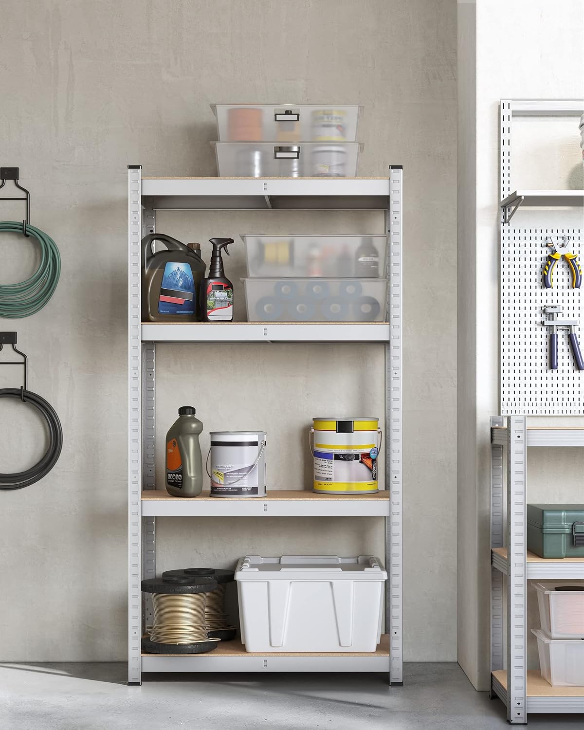 Thumbnail 1 de SONGMICS 4-Tier Shelving Units (Set of 2) – Boltless Steel Racking for Garage and Workshop