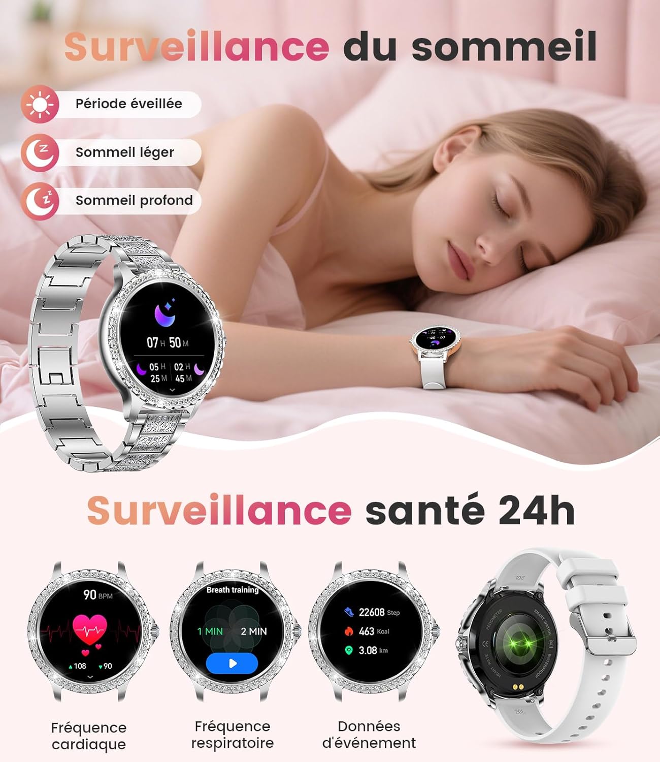 Thumbnail 5 de FITFLEX Montre Connectée Femme 1,32"