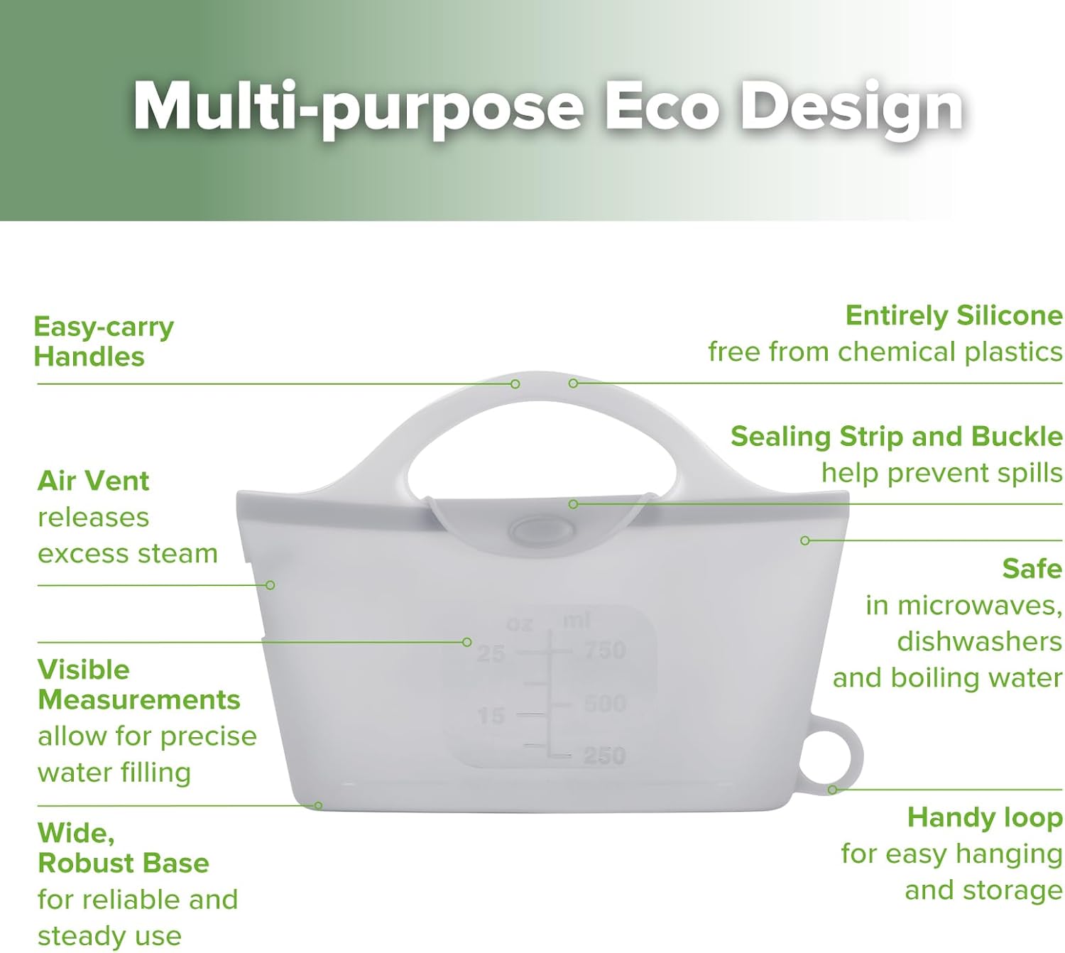 Thumbnail 6 de Ensemble haakaa 2 en 1 : tire-lait portable en silicone avec sac de stérilisateur (lot de 2 pompes de 75 ml)