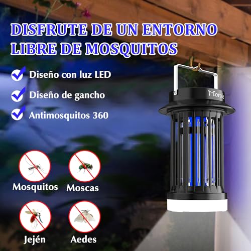 Detalle de Morole 2 en 1 Lampara Antimosquitos USB-C Colgante con LED Recargable