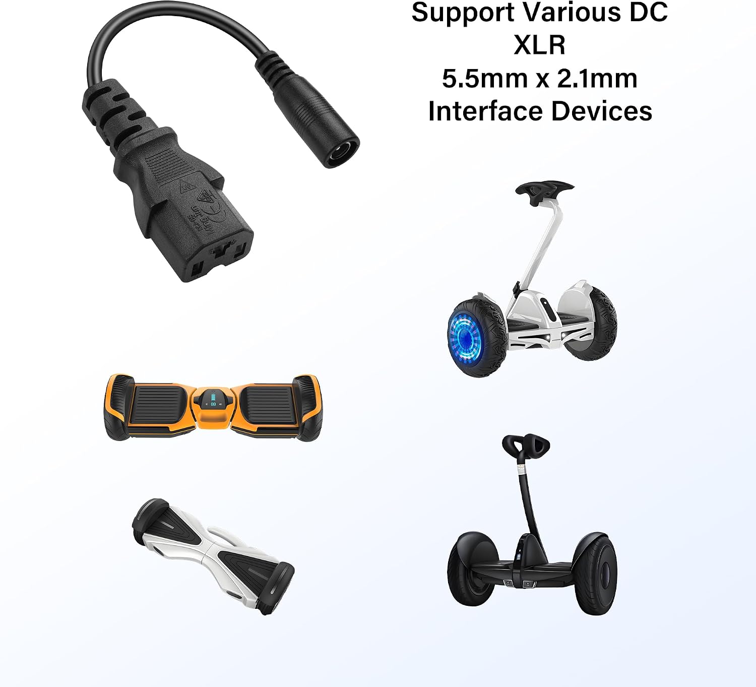 Detalle de DC power adapter cable 15cm 2 pack